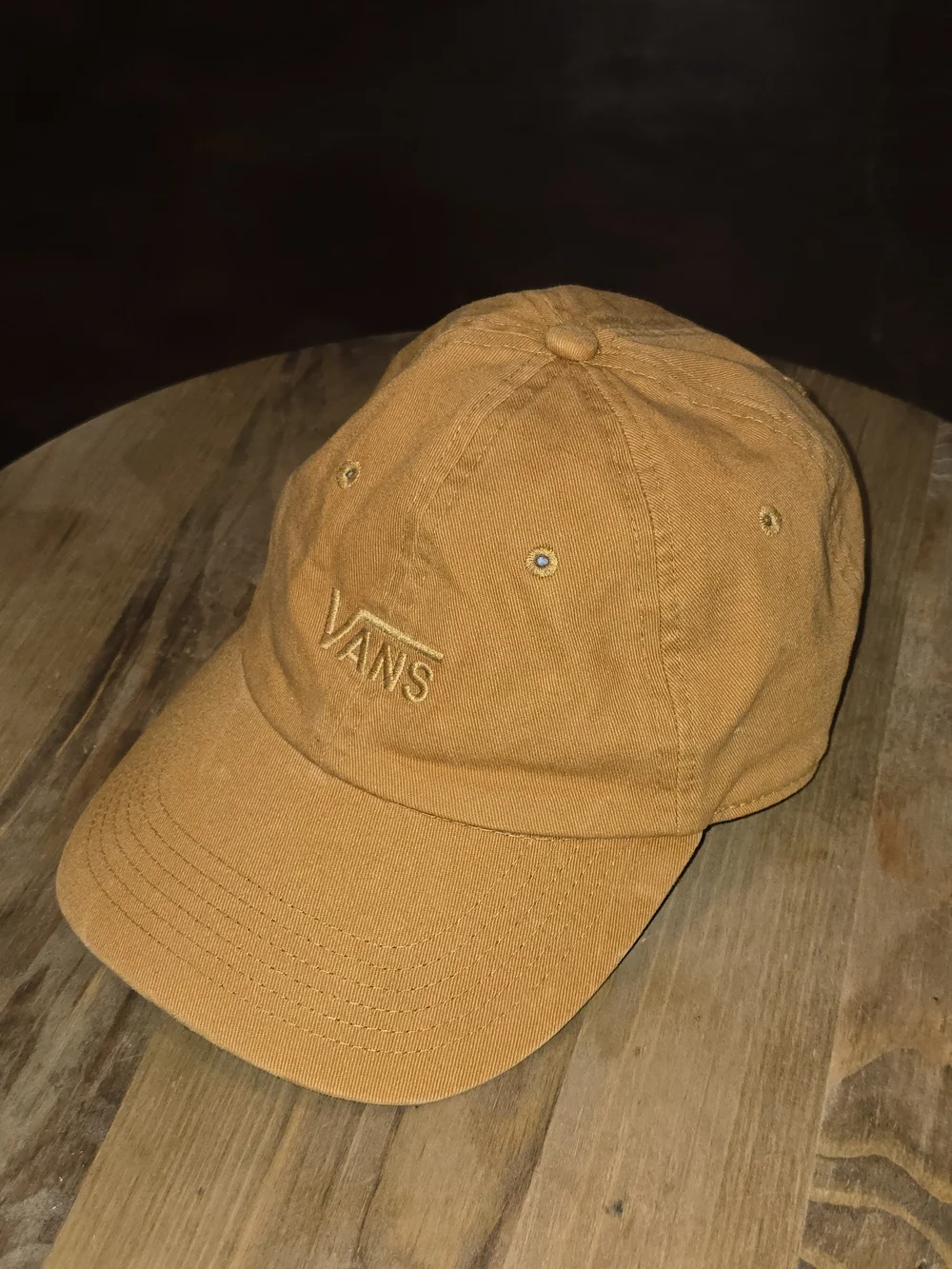 VANS Court Side Embroidered Logo Dad Hat Amarillo Mineral Yellow Adjustable Cap